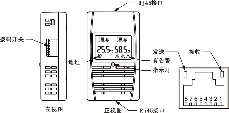 SPD-HT485_D机架温湿度传感器，机架温湿度传感器